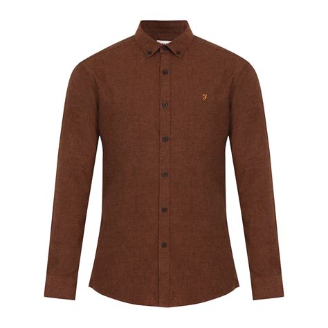 Buy Men Brown Solid Logo Shirt Online at The Collective - 983860