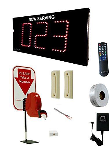 Take-a-Number System showing 3-digit ticket number 0-999 with two ...
