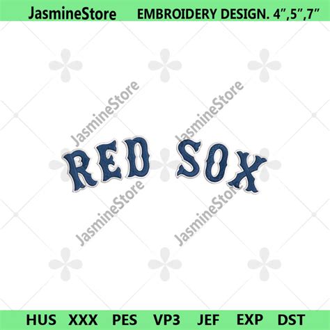 Boston Red Sox Font Embroidery Design Download File | Inspire Uplift