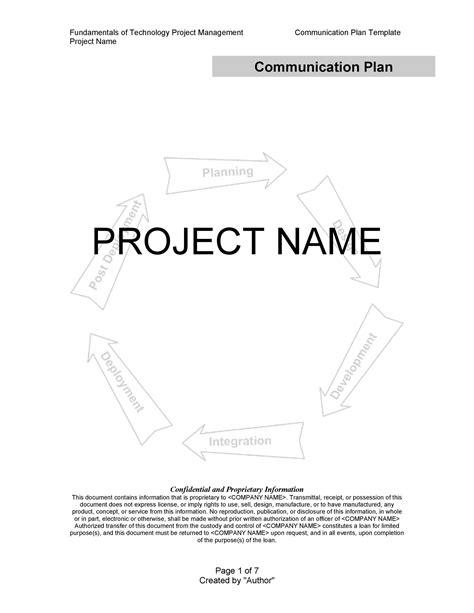 Comprehensive Communication Plan Template 的图像结果