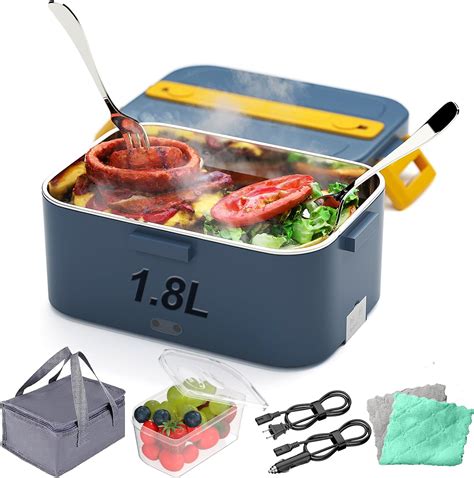 Amazon.com: Electric Lunch Box Food Heater - 1.8l Portable Lunch Warmer ...