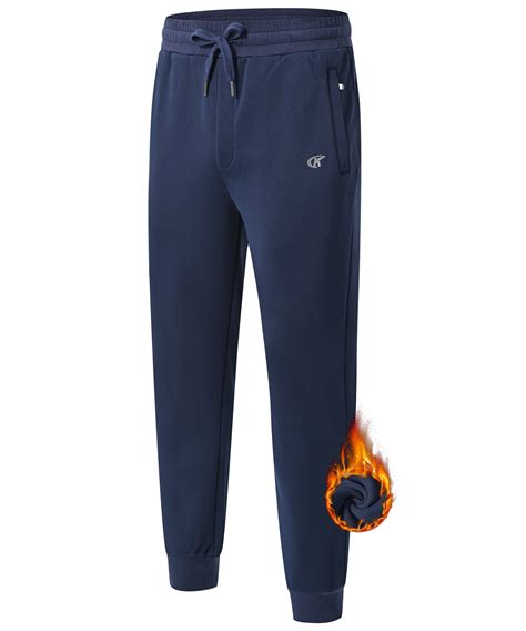 Men's Winter Fleece Pants Sherpa Lined Sweatpants Active Running Jogger ...