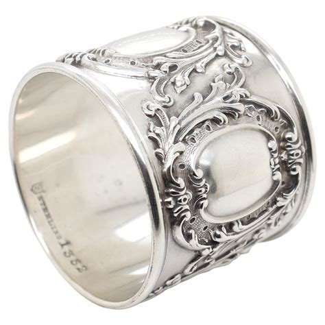 Set of 6 Edwardian Numbered Sterling Silver Napkin Rings by Adie ...