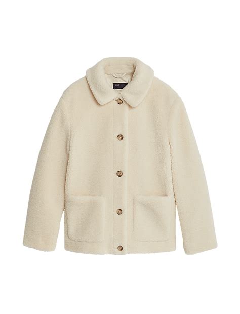 Buy Teddy Textured Collared Jacket at Marks & Spencer