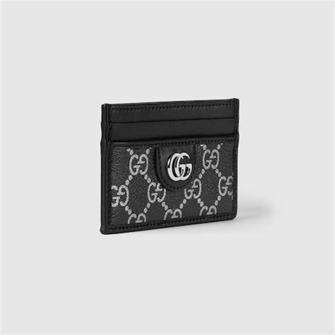 GG 카드 케이스 - 블랙/실버 GG 패브릭 | 구찌® 코리아