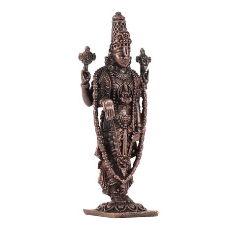 Buy Pure Copper Tirupati Balaji Lord Venkateshwara Swamy Perumal Idol ...