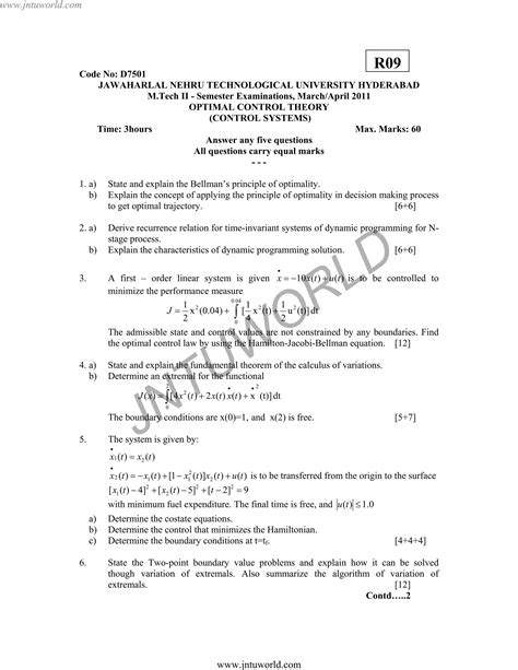 Image result for Optimal Control Theory Example