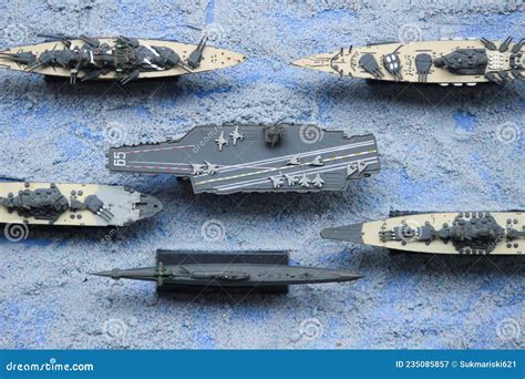The Lineup of Miniature Battleships Consists of the Enterprise Carrier ...