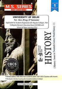 MS Series Delhi University BA Prog 3rd Year History (Issues In ...