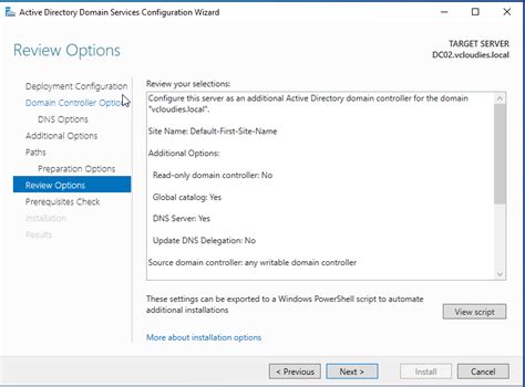 Create Domain Controller 的图像结果