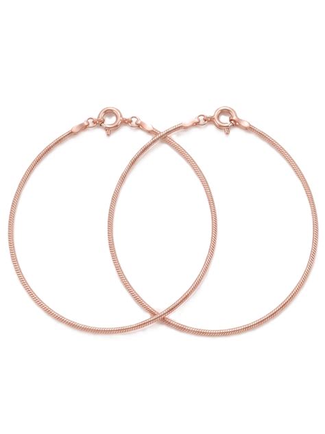 Roseate Luxe Snake Chain Anklet Pair – Shop Siller