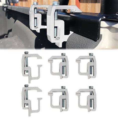 Kojem Heavy Duty Aluminum Truck Bed Clamps, 6 Pcs Universal Mounting Caps for Camper Shell ...