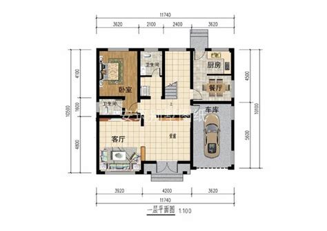 6米x20米自建房户型图,长20宽6米房子图,620狭长户型_大山谷图库
