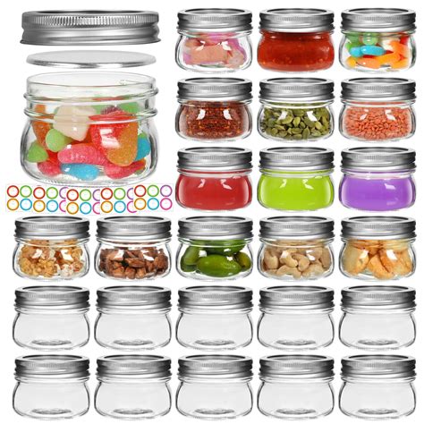 Amazon.com: AuroTrends 4 oz Mason Jars with Lids 24Pack, Small Mason ...