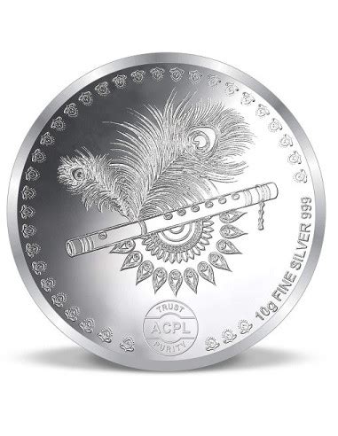 Precious Moments Krishna BIS Hallmarked Silver Coin Of 10 Gram in 999 ...
