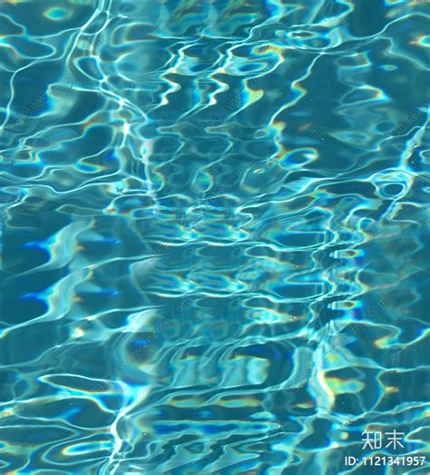 无缝蓝色游泳池水波纹水面水池纹理3d贴图下载[ID:101405505]_建E室内设计网