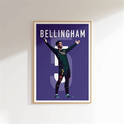 Jude Bellingham Soccer Poster Vector Art, Real Madrid Decor, Bellingham ...