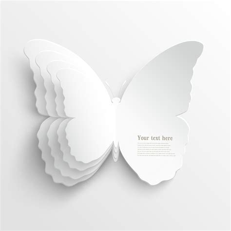 Premium Vector | Beautiful paper butterfly on a white background