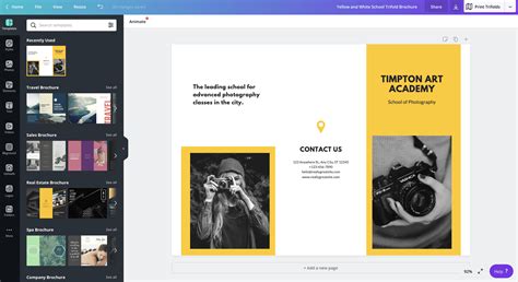 make a trifold brochure in google docs