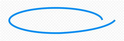 HD Blue Marker Sketch Oval Circle Transparent PNG