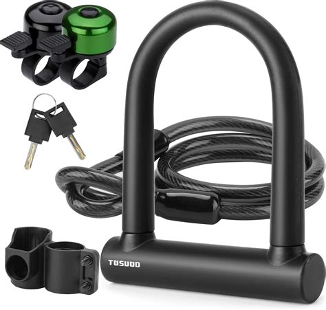Amazon.com: TOSUOD Oversize Bike U Lock Set Heavy Duty Anti Theft Bike ...