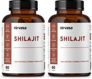 Nirvasa Shilajit Tablets with Pure Shilajit Extract | For Strength ...