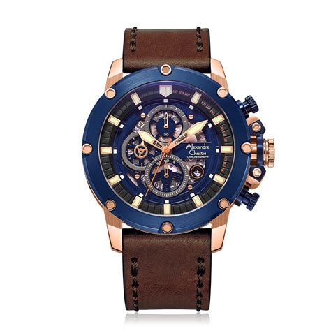 6564MCLURBU Men's Chronograph Quartz Watch 46mm – Alexandre Christie