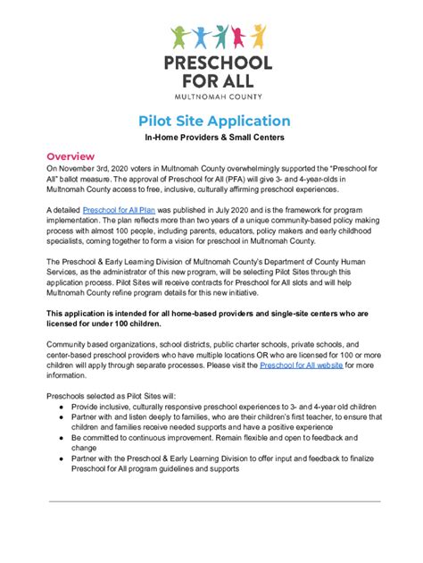 Fillable Online Copy of 2023 PFA Pilot Site Application - Shared with ...