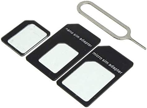 Storite SIM Card Adapter Kit Nano to Micro - Nano to Regular - Micro to ...