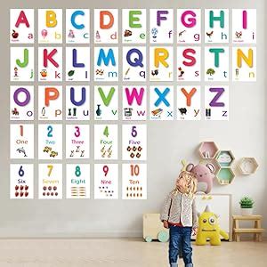 Naate Alphabet Wall Stickers for Kids, Large Size Educational Wall ...