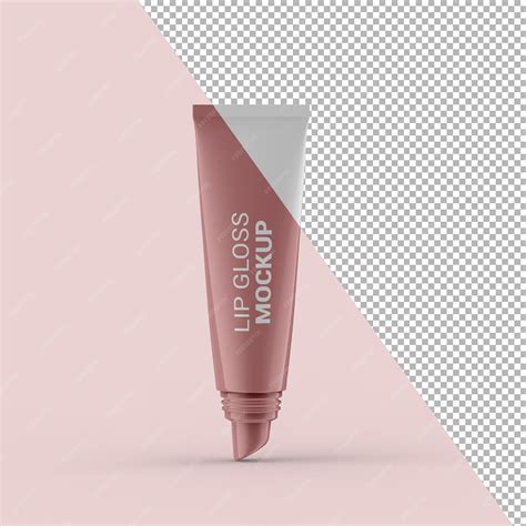 Premium PSD | White lip gloss open tube front view isolated transparent ...