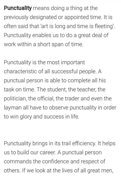 short stories on punctuality - Brainly.in