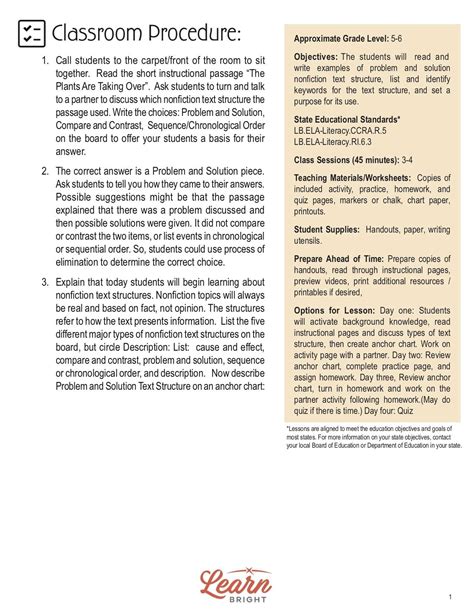 Image result for Problem and Solution Text Structure