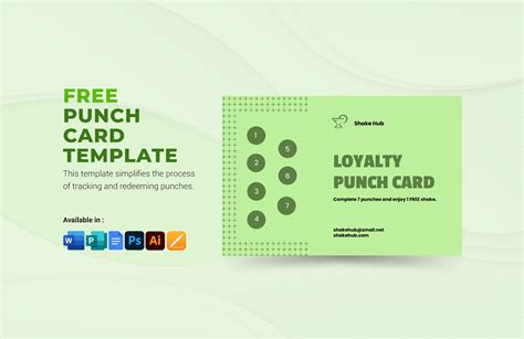 Free Punch Card Templates, Editable and Printable