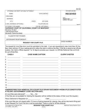 Monterey County Superior Court Forms - Fill Online, Printable, Fillable ...