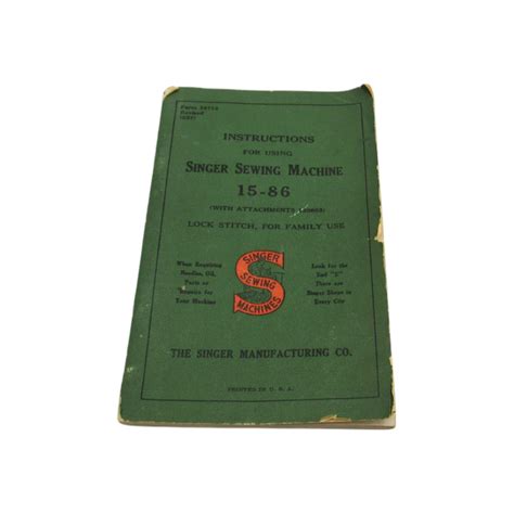 Image result for Singer Sewing Machine Model 15 Manual