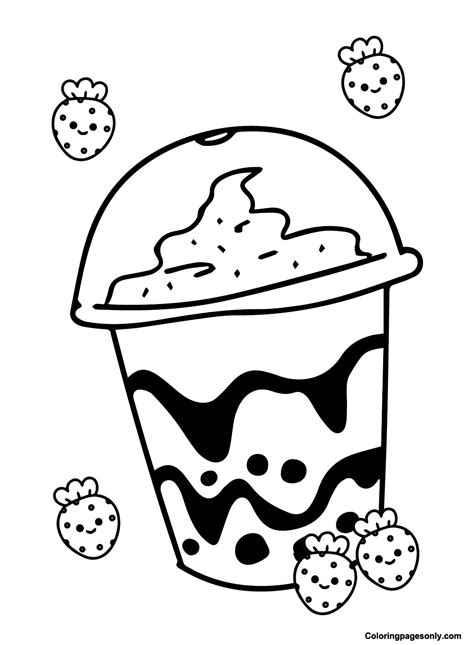 Boba Tea Coloring Pages Free