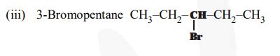 Draw the possible structural isomers for bromopentane.
