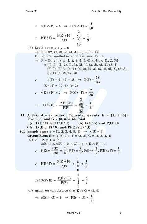 Image result for Probability Class 12 NCERT Solutions