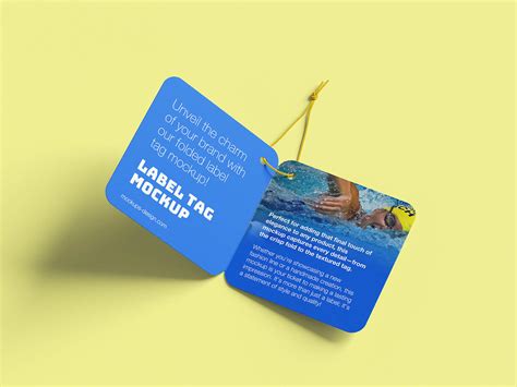 Free Bi-Folded Hanging Tag Mockup PSD Set - Good Mockups