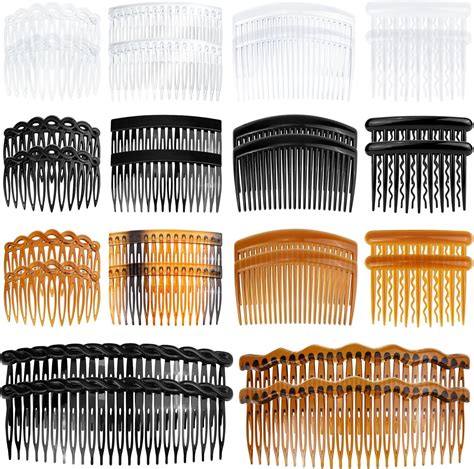 RUITENG 28 Pcs French Side Combs, Non Slip Hair Combs for Women ...