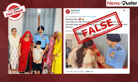Fact Check: IAF Chief visits pilot Shivangi Singh’s home to console ...