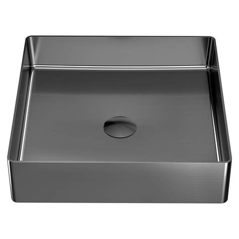 Square countertop washbasin made of stainless steel