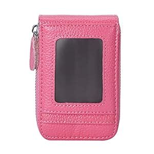 Buy Genuine Leather Credit Card Holder Zipper Card Cases Wallet ...