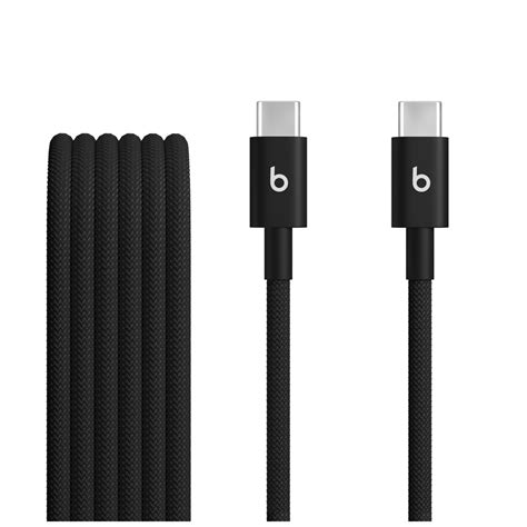 Beats USB‑C to USB‑C Woven Cable (1.5 m / 5 ft) – Bolt Black ...