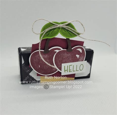 Ruth's Stamping Corner: Sweetest Cherries Hershey Kiss Box-VIDEO