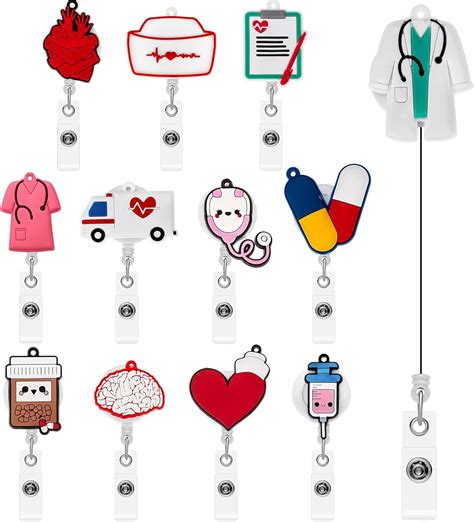 Amazon.com : 24 Pcs Nurse Badge Reels, Medical Retractable Nursing ID ...