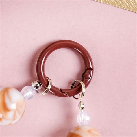 Brown Marble Pattern Love Loop Keychain Online - Premium Keychain ...