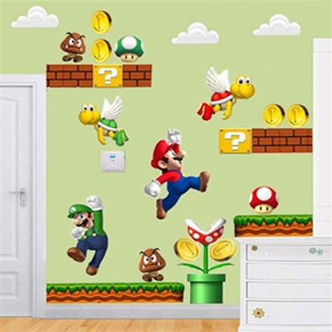 Buy SchwartsCount-Super Mario Brothers Wall Decals - Super Mario Build ...