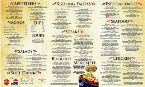 San Jose Mexican Restaurant menu in Pembroke, North Carolina, USA